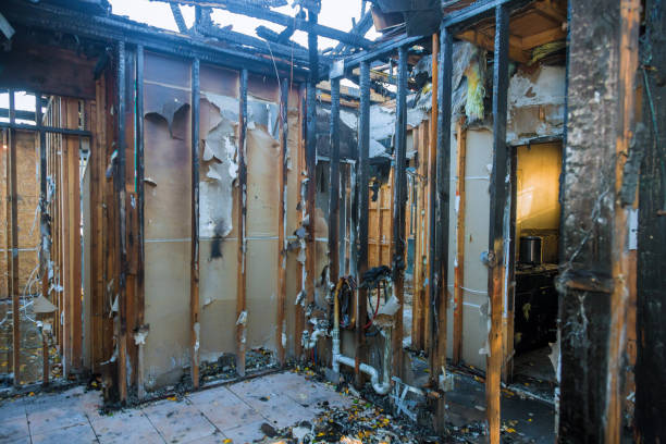 Professional Fire Damage Removal technician working in Barnesville, OH